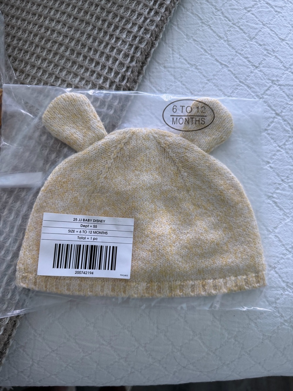 Janie and Jack 6 to 12 month Winnie the Pooh bear hat NWT